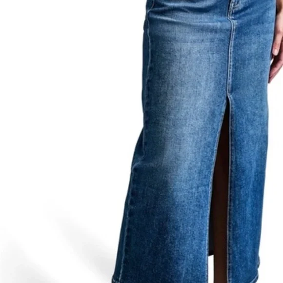 NWT - Jean Skirt / DKNY Denim Pencil Skirt/ Maxi Skirt - Picture 3 of 12